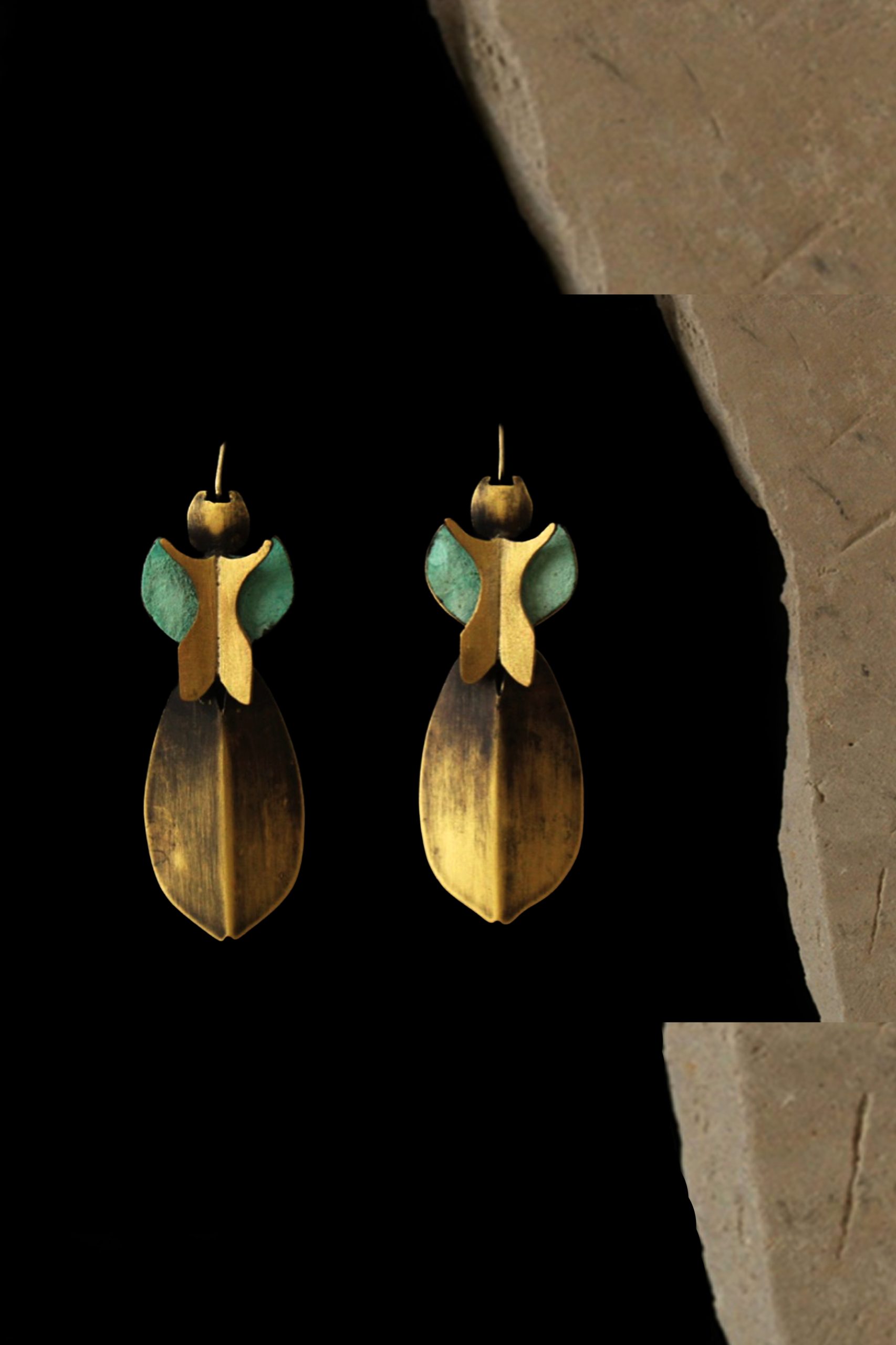 giant groundbeetle | earrings_teal - Image 2