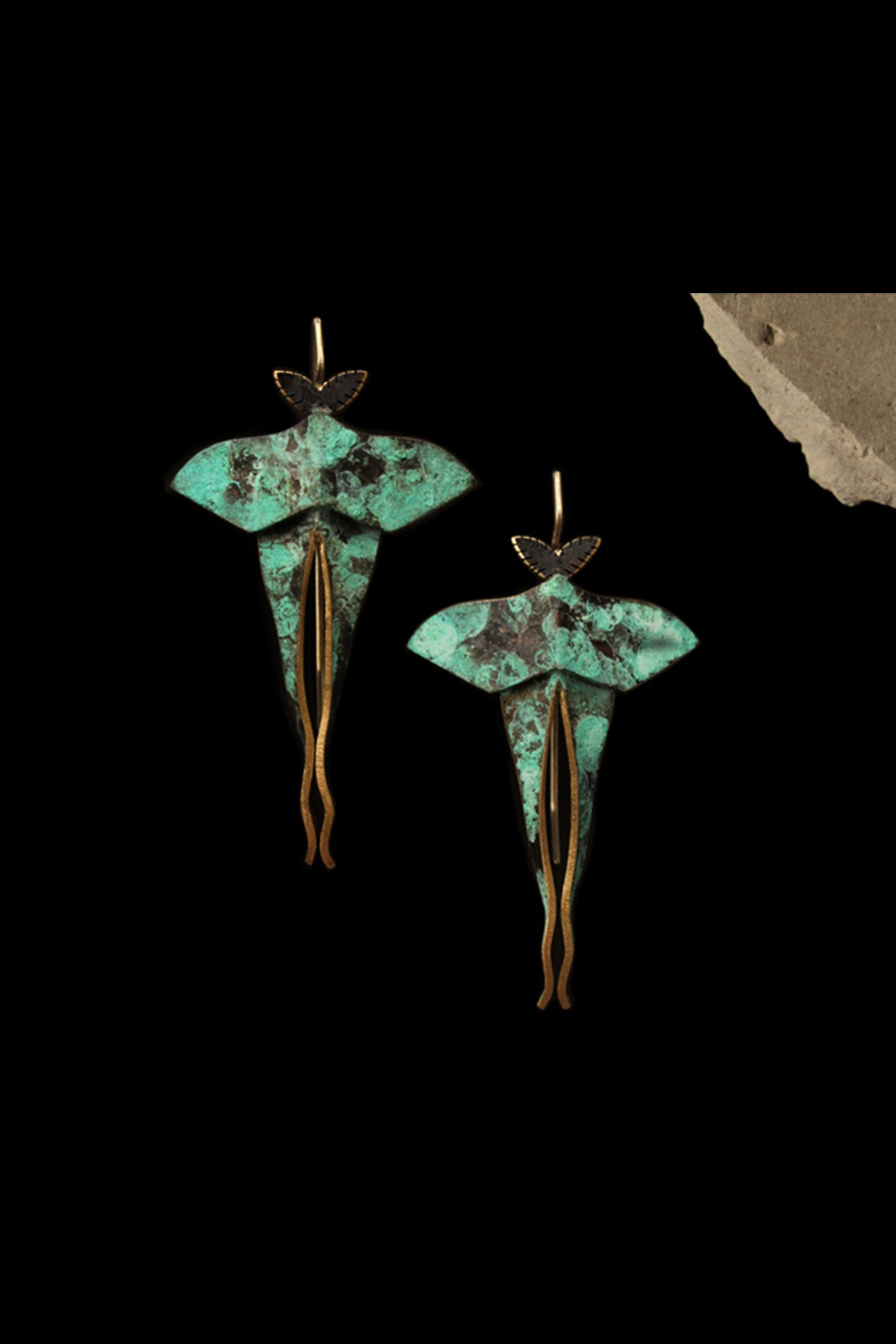 lunamoth | earrings textured