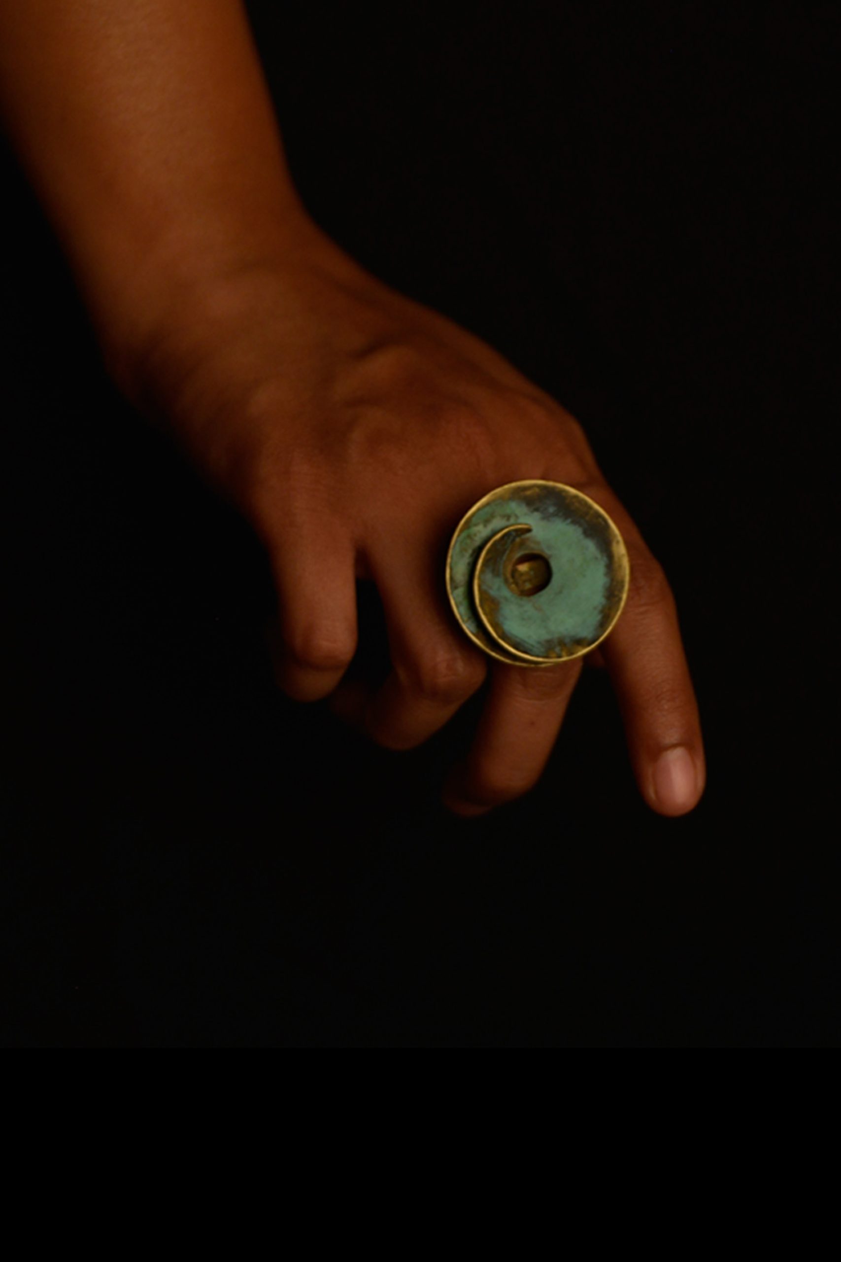 spiral pod | ring_teal