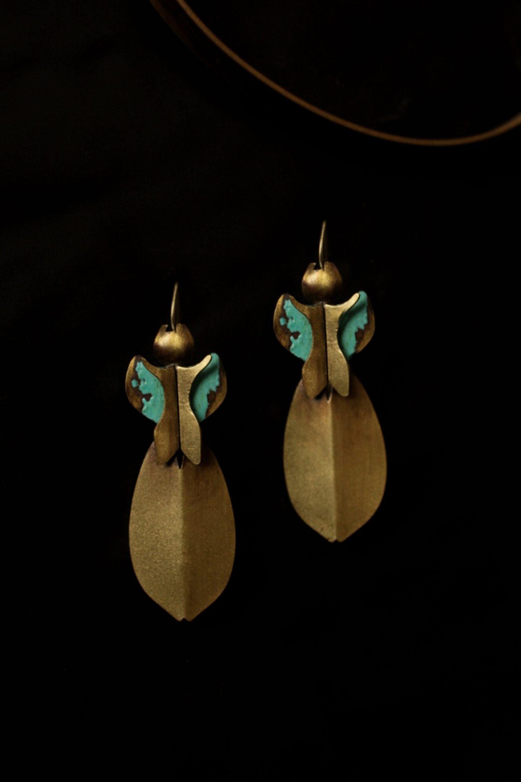 giant groundbeetle | earrings_teal 3