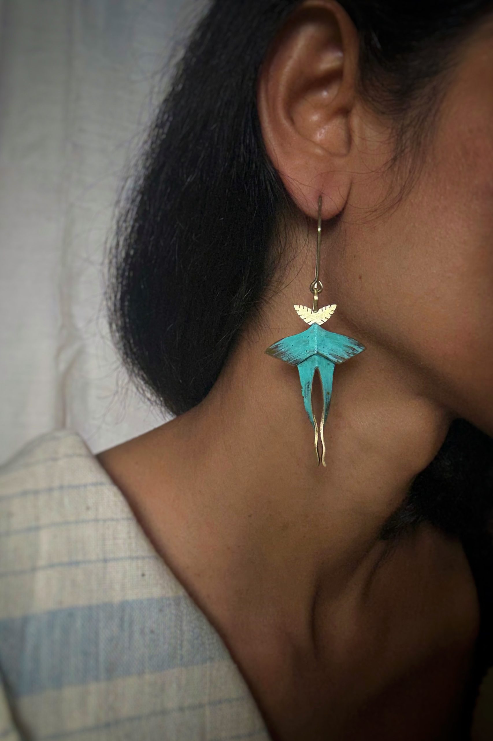 lunamoth dangle | earrings_textured - Image 2