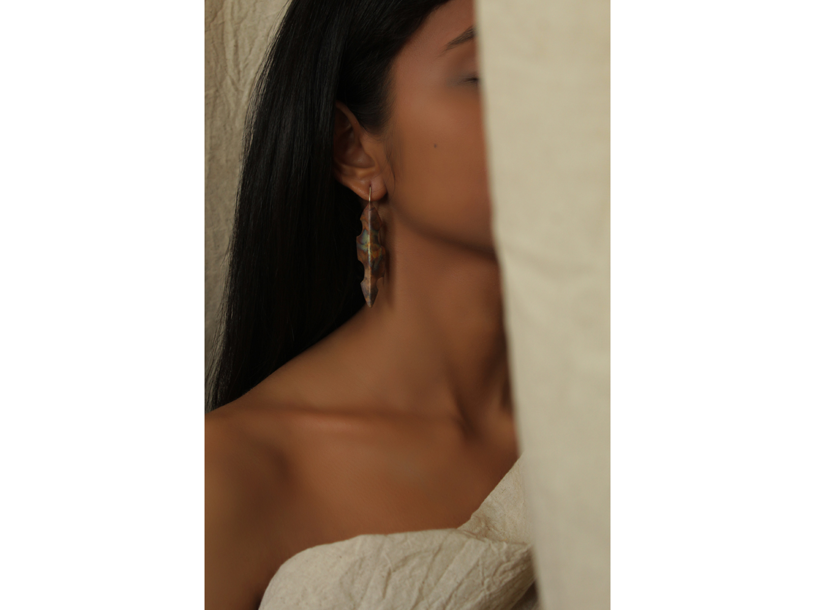 cut leaf | earrings_flammed - Image 2