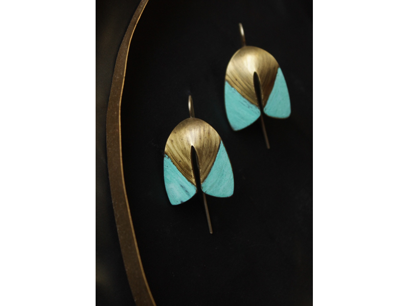 noctuidmoth | earrings_big teal - Image 2